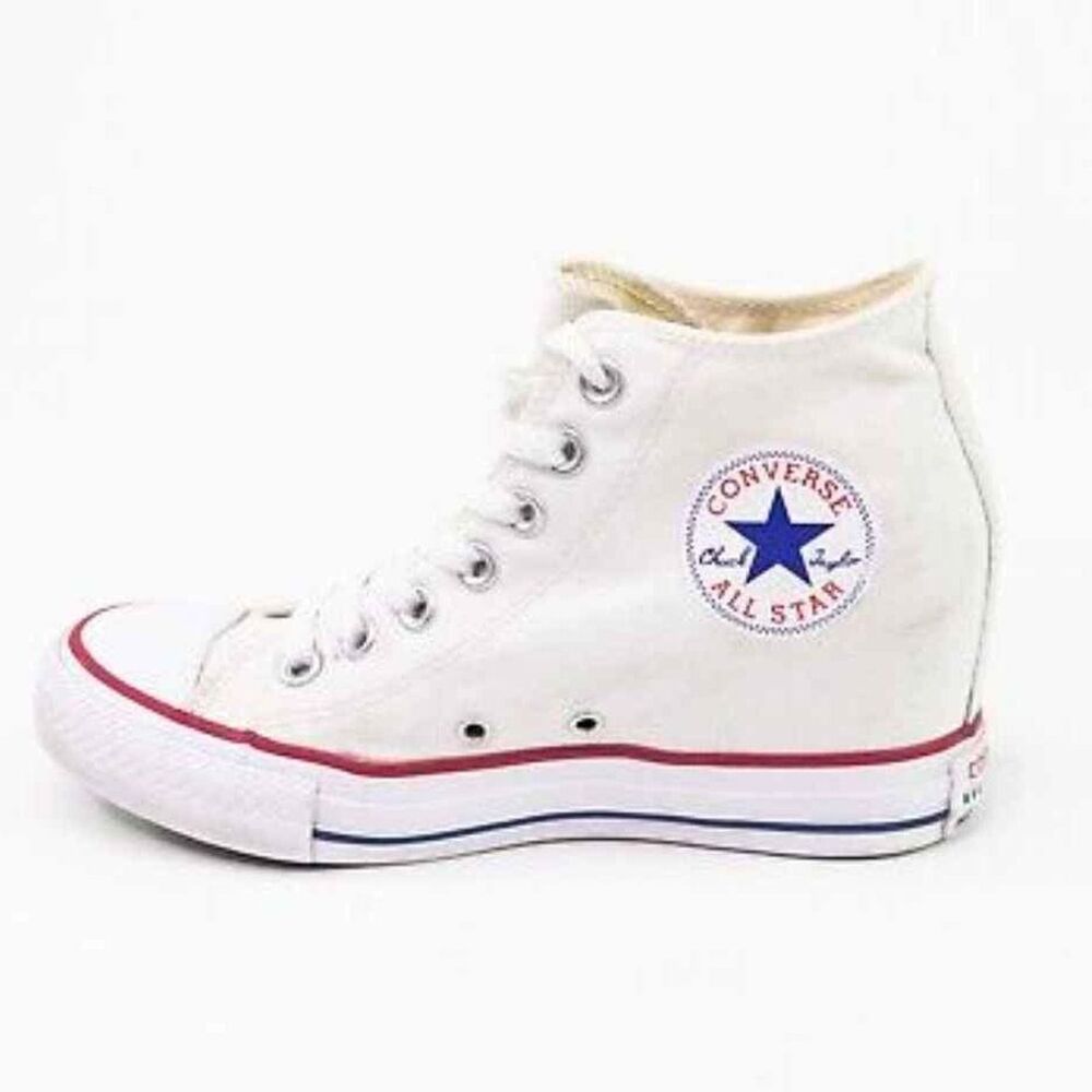 Converse Chuck Taylor All Star Mid Lux Hidden Heel Wedge Women's Shoes -  Size 8